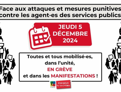 Fonction publique : mobilisation le 5 décembre.